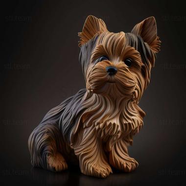 3D model Yorkshire Terrier dog (STL)